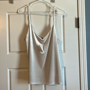 NWT Banana Republic velvet tank. Champagne. Large.